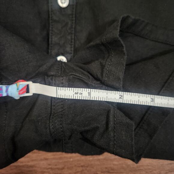 Frank & Eileen Ireland Playsuit XXS Flax Blend Black Minimalist‎ Utility Casual - Picture 7 of 8